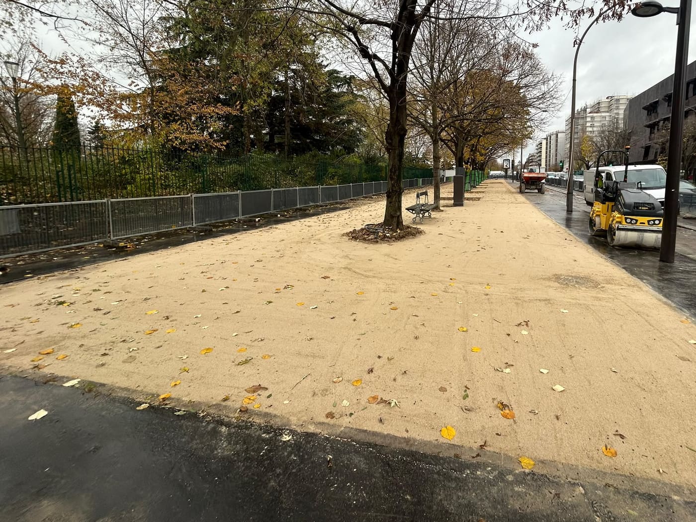 Promenade plantée en stabilisé – après