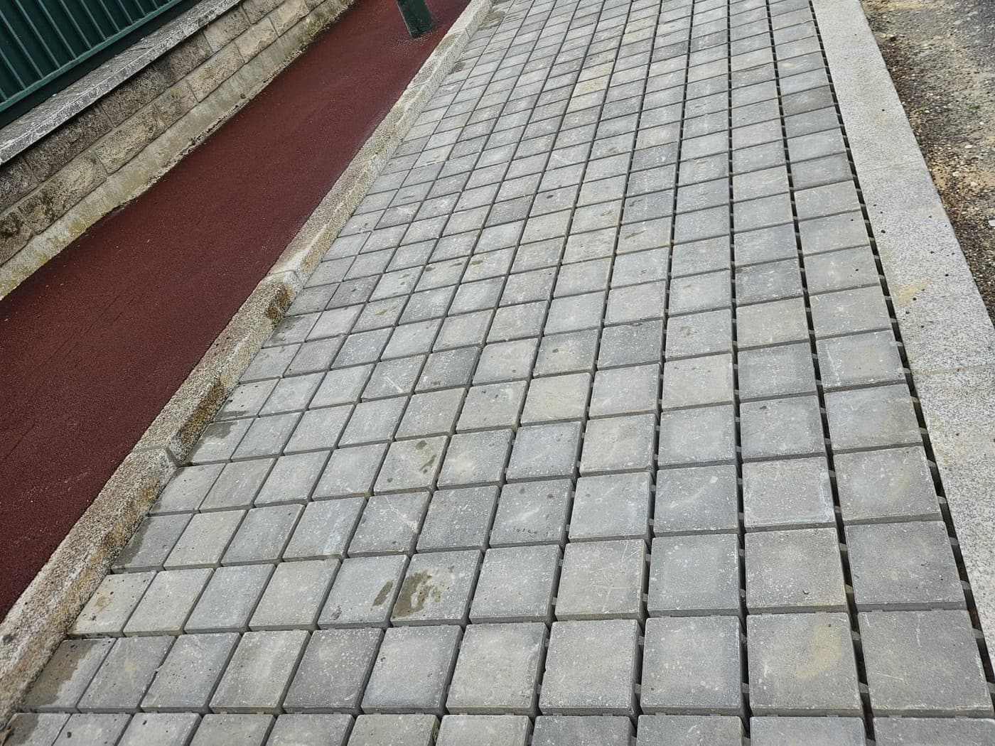 Trottoir en pavés autobloquants
